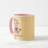 Schattige vintage valentijnsdagbeer mok (Voorkant links)