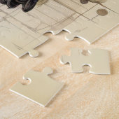 Schattige vintage vogelliefhebbers legpuzzel (Zijkant)