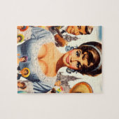 Schattige Vintage Vrouw Legpuzzel (Horizontaal)