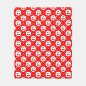Schattige vintage zomer kersen op helder rood fleece deken (Voorkant)