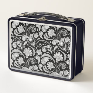 Schattige vintage zwart wit paisley patronen