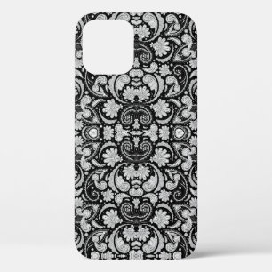 Schattige vintage zwart witte paisley patronen Case-Mate iPhone case