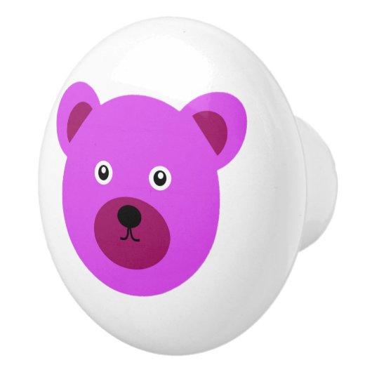 Schattige violet Beer Keramische Knop (Rechts)
