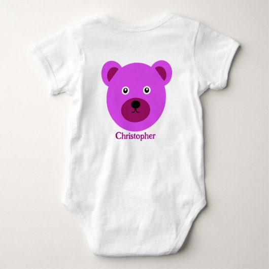 Schattige violet Beer Romper (Achterkant)