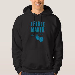 Schattige Violist Voor Mannen Vrouwen Viool Muzie Hoodie