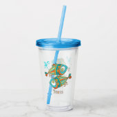 Schattige vis acryl drinkbeker (Achterkant)