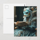 Schattige vis leest een boek briefkaart (Voorkant / Achterkant)