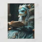 Schattige vis leest een boek briefkaart (Voorkant)