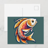 Schattige Vis Postkaart (Voorkant / Achterkant)