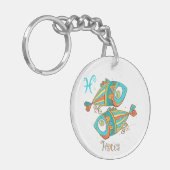 Schattige vis sleutelhanger (Voorkant Links)