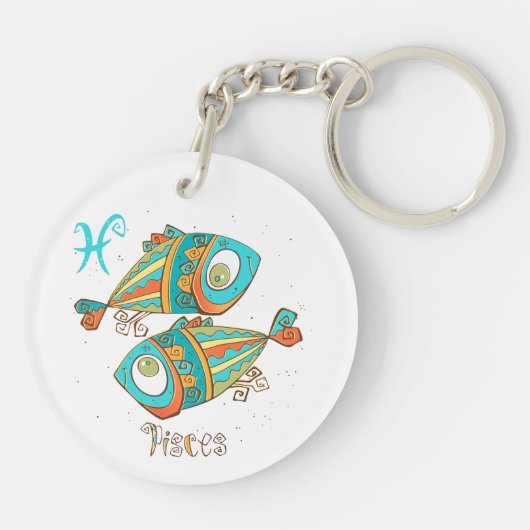 Schattige vis sleutelhanger (Achterkant)