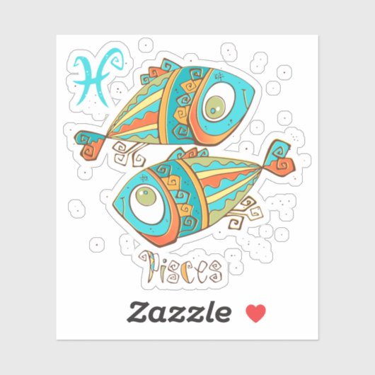 Schattige vis sticker (Vel)