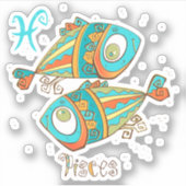 Schattige vis sticker (Voorkant)