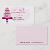 SCHATTIGE VISITEKAARTJE :: Sweet Cakes Bakery Pink (Voorkant / Achterkant)