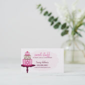 SCHATTIGE VISITEKAARTJE :: Sweet Cakes Bakery Pink (Staand voorkant)