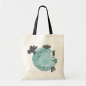 Schattige viskunst Blauw en groen Tote Bag (Voorkant)