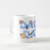 Schattige Visliefhebber Vaderdag Koffiemok (Voorkant links)
