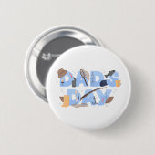 Schattige Visliefhebber Vaderdag Ronde Button 5,7 Cm (Voorkant /achterkant)