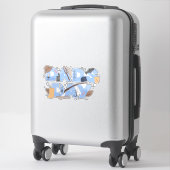 Schattige Visliefhebber Vaderdag Sticker (Koffer)