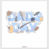 Schattige Visliefhebber Vaderdag Sticker (Vel)
