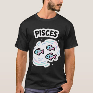 Schattige Vissen Sterrenbeeld Pastel Waterverf Vis T-shirt