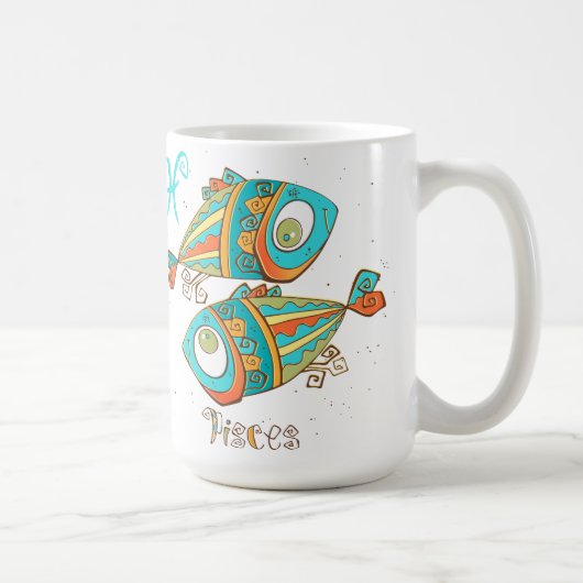 Schattige Vissen Vis Koffiemok (Rechts)