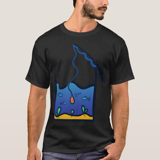 Schattige visworm t-shirt (Voorkant)