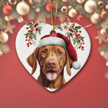 Schattige Vizsla Dog Holly Berry Christmas