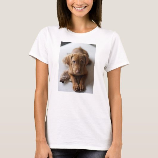 Schattige Vizsla Puppy Dog - Vizsla Puppy Tee Shir T-shirt (Voorkant)