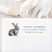 Schattige Vlaams reuzenkonijn retour adreslabel Etiket (Insitu)