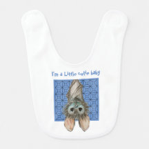 Schattige vleermuis baby slabbetje