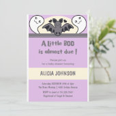 Schattige vleermuis Halloween babyshower Kaart (Staand voorkant)