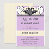Schattige vleermuis Halloween babyshower Kaart (Voorkant / Achterkant)