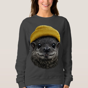 Schattige Vleermuis in Muts - Vintage 90s Vleermui Trui