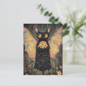 Schattige Vleermuis met Candy Corn Halloween Briefkaart (Staand voorkant)