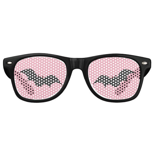 Schattige Vleermuis Retro Zonnebril (Voorkant)