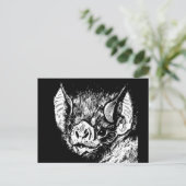 Schattige vleermuisgezicht. Grafiek, tekening. Briefkaart (Staand voorkant)