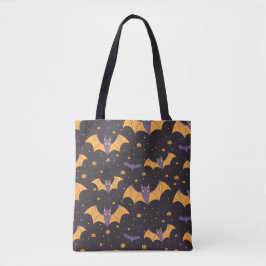 Schattige vleermuispatroon tote bag