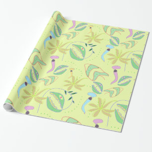 Schattige vleesetend naadloos plant cadeaupapier