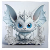 Schattige vleugeloorteken tegeltje (Voorkant)