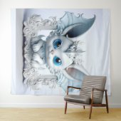 Schattige vleugeloorteken wandkleed (In Situ (horizontaal))