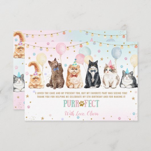 Schattige vliegenballonnen op zaterdag T Bedankkaart (Voorkant / Achterkant)