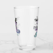 Schattige Vliegende Heksenkat | Tijd om te Vliegen Glas (Rechts)