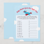 Schattige Vliegtuig Baby shower Raad Juiste Prijs  Kaart (Voorkant / Achterkant)
