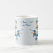 Schattige Vliegtuig Happy Blue Beer Pilot Elegant Koffiemok (Center)