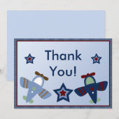 Schattige vliegtuigen/Aviator Hartelijk dank Bedankkaart (Voorkant / Achterkant)