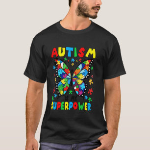 Schattige Vlinder Autisme Is Mijn Superkracht Auti T-shirt