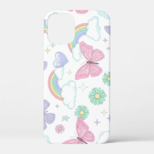 Schattige vlinder- en regenboogontwerp Case-Mate iPhone case