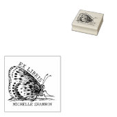 Schattige vlinder ex libris boek rubberstempel (Gestempeld)