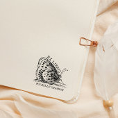 Schattige vlinder ex libris boek rubberstempel